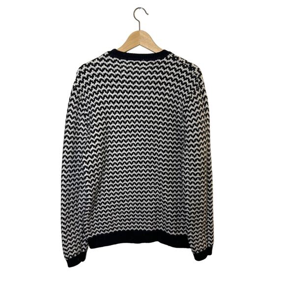 ZARA Man Abstract Chevron Zig-Zag Heavy Knit Pullover Sweater - Picture 3 of 12